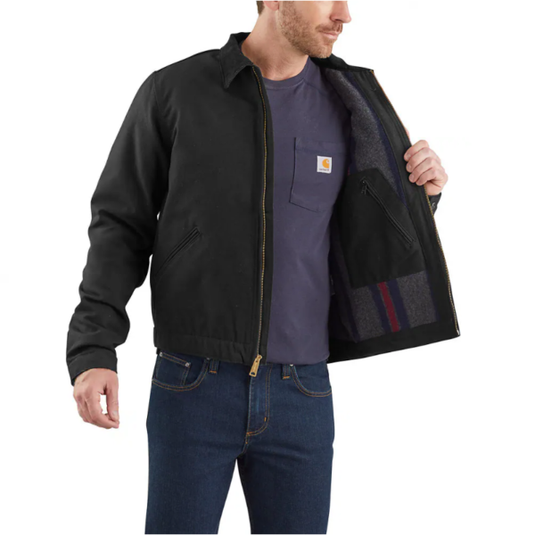 Black-Carhartt-Duck-Detroit-Jacket-Mens.png Carhartt Men's Duck Detroit Jacket