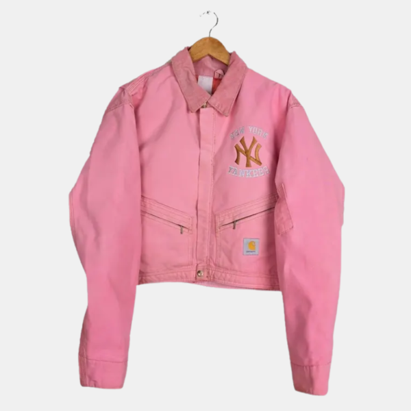 Carhartt-Yankees-Crop-Jacket-Pink.png Vintage Carhartt x NY Yankees Crop Jacket