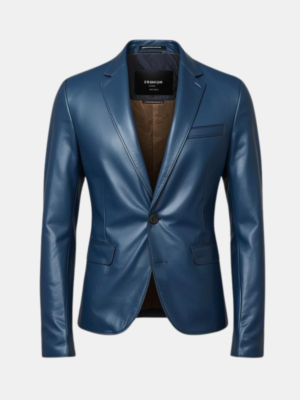 Classic-Mens-Blue-Leather-Blazer-Jacket-1.png Classic Men's Blue Leather Blazer Jacket