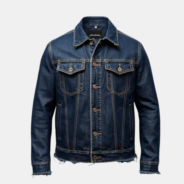 Dark Blue Denim Jacket for Men | Stylish & Trendy