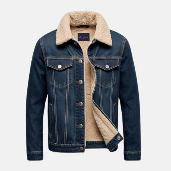 Denim Jacket with Shearling Lining for Men | Warm & Stylish