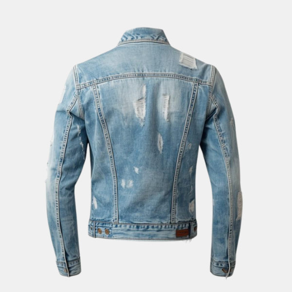 Distressed Blue Denim Jacket for Men | Casual & Cool