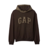 Gap Houndstooth Logo Hoodie Terra Brown