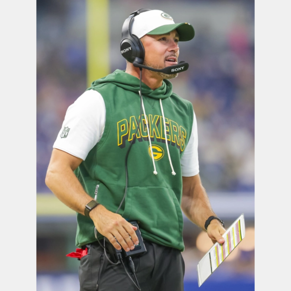 Matt LaFleur Green Bay Packers Sideline Sleeveless Hoodie