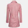 Kandis Women's Pink Real Leather Car Coat Modern Twist on Classic Style