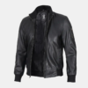 MEN-black-leather-jackets.png Men's Black Real Soft Leather Racer Jacket