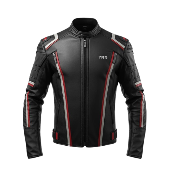 Men’s Cyberpunk Futuristic Moto Leather Biker Jacket