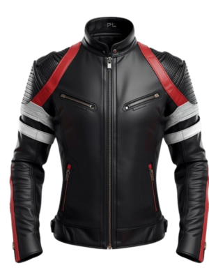 Mens-Cyberpunk-Leather-Biker-Jacket-Black-Racing-Style.png Men’s Cyberpunk Leather Biker Jacket | Black Racing Style