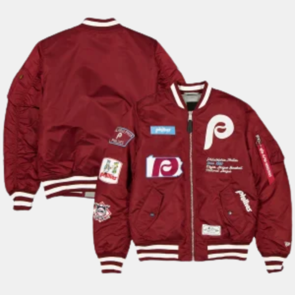 Philadelphia Phillies New Era x Alpha Industries Bomber Jacket