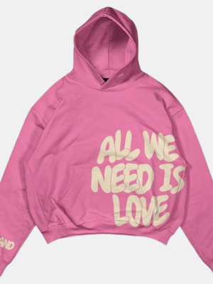Trendy-All-We-Need-Is-Love-Hoodie-Pink.png All We Need Is Love Hoodies