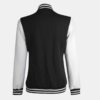 Womens Black & White Varsity Hooded Jacket