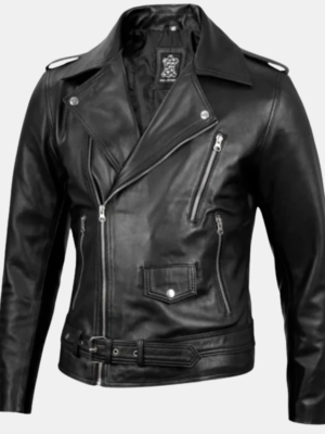 black-leather-jacket-biker-1.png Men's Black Belted Biker Moto Leather Jacket