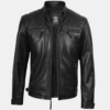 black-leather-jackets-1.png Men's Black Real Soft Leather Racer Jacket