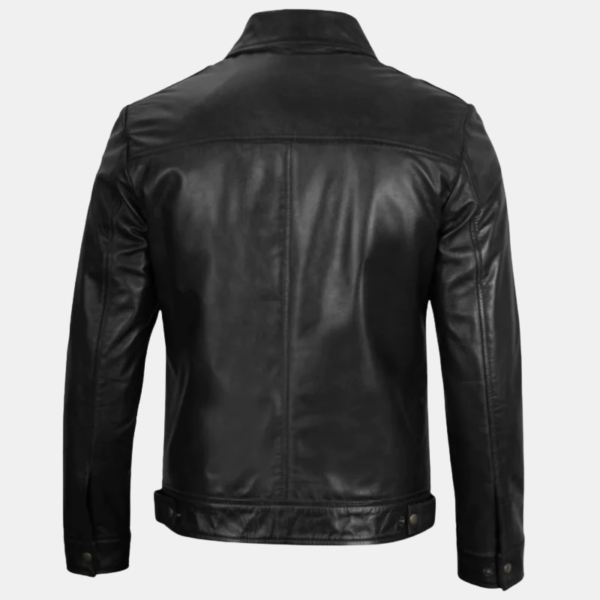 Men's Harrington Classic Black Leather Jacket