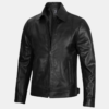 Men's Harrington Classic Black Leather Jacket