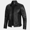 Men's Harrington Classic Black Leather Jacket
