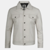 Men's Real Off White Leather Jacket