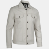 Men's Real Off White Leather Jacket