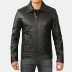 Men's Black Harrington Vintage Leather Jacket