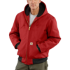 Mens Red Carhartt Hooded Jacket