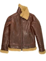 Bronx Bombers Jacket | Yankees Navy Blue Shearling Aviator Jacket - Image 3