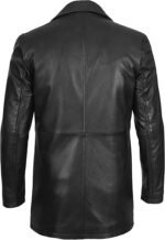 Decorum Leather Coat Men - Car Coat Style Real Lambskin Leather Men Winter Jacket - Image 3