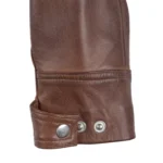 Amelia Quilted Brown Leather Biker Jacket - Image 2