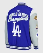 Dodgers Carl Banks Jacket | G-III Sports Blue & White Premium MLB Jacket - Image 2