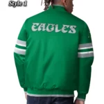 UNSTOPPABLE Icon: The Philadelphia Eagles Starter Green Varsity Jacket - Image 2