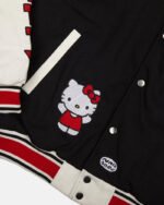 Iconic Hello Kitty Black and White Varsity Jacket | Cute Varsity Style - Image 3