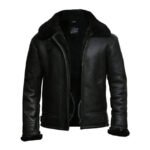 Leather Sheepskin Shearling Jacket Mens | B3 WW2 Aviator Flying Jacket - Image 3