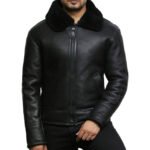 Leather Sheepskin Shearling Jacket Mens | B3 WW2 Aviator Flying Jacket - Image 2