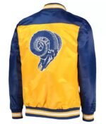 Unleash Team Pride: LA Rams Blue and Yellow Jacket | Bold Sideline Style - Image 2