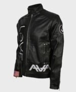 Mens Black Leather Love Jacket - Image 3