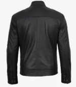 Bickford Men's Black Real Leather Biker Jacket - Image 2