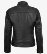 Bickford Women's Black Real Leather Biker Style Jacket - Image 3