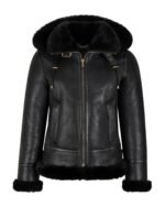 B3 Shearling Jacket | Ultimate Women's Hooded Bomber & Winter Aviator Jacket