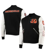 Bengals Varsity Jacket | Cincinnati Bengals Black & White Tiger Stripe Jacket