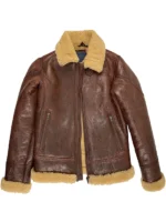 Bronx Bombers Jacket | Yankees Navy Blue Shearling Aviator Jacket