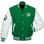 Celtics Varsity Jacket | Classic Boston Celtics Green & White NBA Fan Jacketcccccccccccccccccccccccccccc