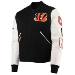 Bengals Varsity Jacket | Cincinnati Bengals Black & White Tiger Stripe Jacket - Image 2