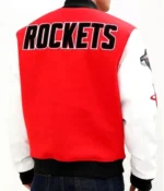 Rockets Varsity Jacket | Houston Rockets Red & Yellow NBA Championship Jacket - Image 2