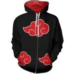 Iconic Itachi Hoodie | Akatsuki Cloud Pattern Naruto Anime & Cosplay Hoodie