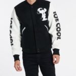 Joe Cool Jacket | Classic Snoop Dogg Black Varsity & Hip Hop Style Jacket