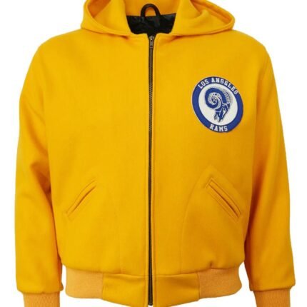 Legendary Authentic Los Angeles Rams 1950 Yellow Wool Hooded Jacket: A Must-Have Classic