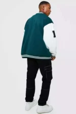 Oversized M Jacket | Bold Appliqué Letter M Varsity & Jersey Jacket - Image 2