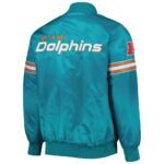 Men's Starter Aqua Miami Dolphins The Pick and Roll Full-Snap Jacket - Image 4
