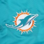 Men's Starter Aqua Miami Dolphins The Pick and Roll Full-Snap Jacket - Image 2