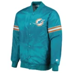 Miami Dolphins Aqua Jacket | Color Rush Pick and Roll Varsity Jacket