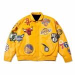 NBA Collage Jacket | Eclectic Wool Vintage Team Logo & Basketball Fan Jacket